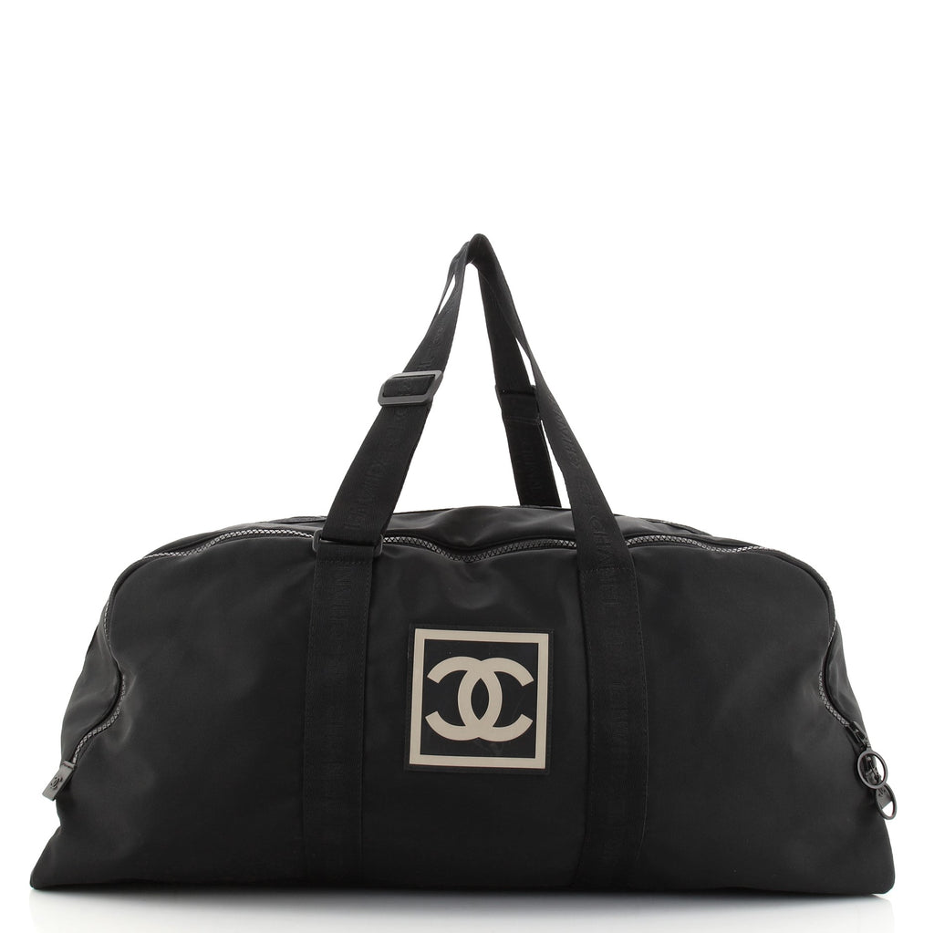 Chanel Sport Line Duffle Bag Nylon XL Black 82691135