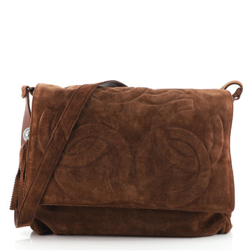 Chanel Triple CC Messenger Suede Medium