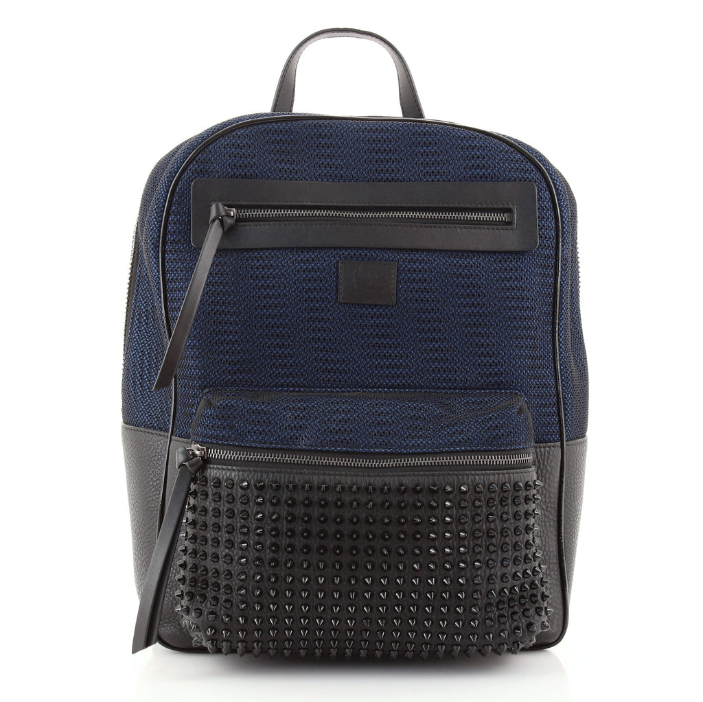 【正規品】クリスチャンルブタン ALIOSHA BACKPACK／ユニセックス Christian Louboutin Aliosha Backpack Spiked Leather and Mesh 82691