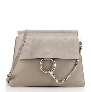 Chloe Faye Shoulder Bag Leather and Suede Medium