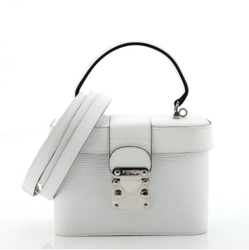 Fendi Vintage Convertible Vanity Top Handle Bag Epi Leather Mini