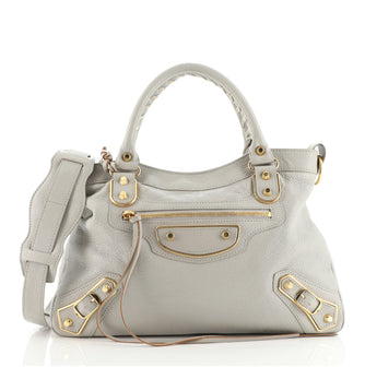 Balenciaga Town Classic Metallic Edge Bag Leather