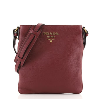 Prada Flat Crossbody Bag Vitello Daino Small