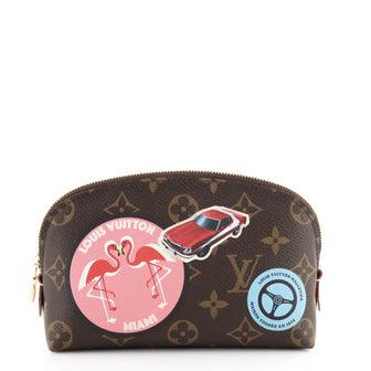 Louis Vuitton Cosmetic Pouch Limited Edition World Tour Monogram Canvas