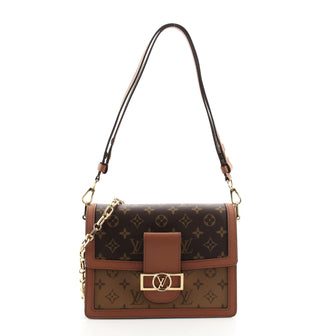 Louis Vuitton Dauphine Shoulder Bag Reverse Monogram Canvas MM