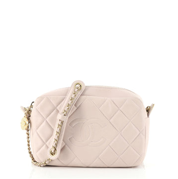 Chanel Diamond CC Camera Case Bag Quilted Lambskin Small