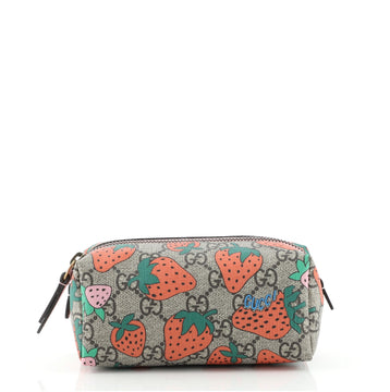 Gucci Cosmetic Pouch Printed GG Coated Canvas Medium