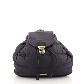 Burberry Pushlock Backpack Quilted Nylon Mini