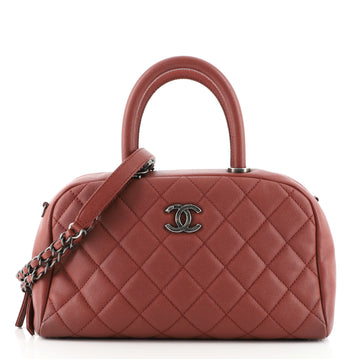 Chanel Coco Handle Bowling Bag Quilted Caviar Small