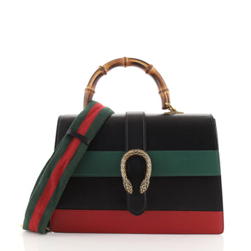 Gucci Dionysus Bamboo Top Handle Bag Colorblock Leather Large