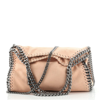 Stella McCartney Falabella Fold Over Crossbody Bag Shaggy Deer Mini