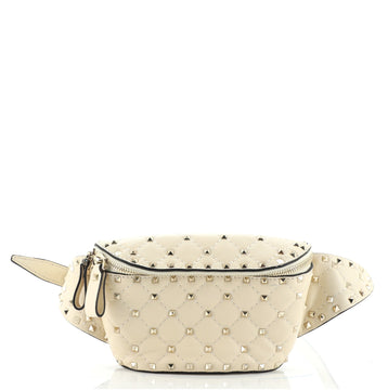 Valentino Rockstud Spike Belt Bag Quilted Leather Small