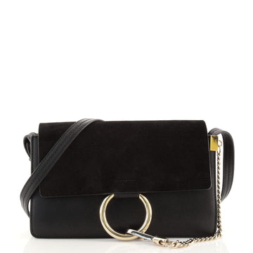 Chloe Faye Shoulder Bag Leather and Suede Small