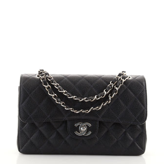 Chanel Classic Double Flap Bag Quilted Caviar Small
