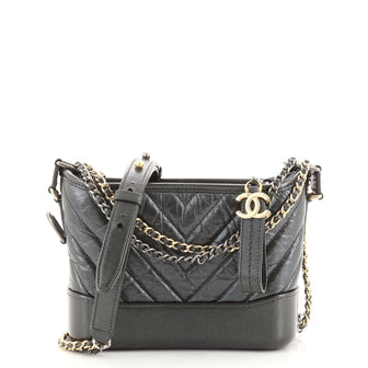 Chanel Gabrielle Hobo Chevron Aged Calfskin Small