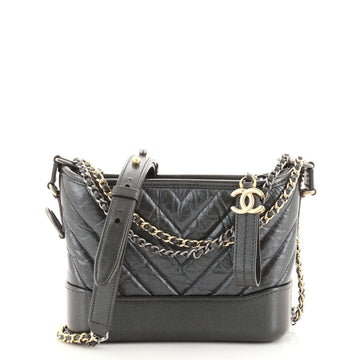 Chanel Gabrielle Hobo Chevron Aged Calfskin Small