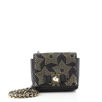 Salvatore Ferragamo Ginny Crossbody Bag Embroidered Leather Mini
