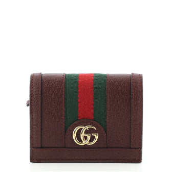 Gucci Ophidia Flap Card Case Leather
