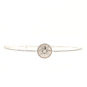 Christian Dior Rose des Vents Bracelet 18K White Gold with Diamond and Mother of Pearl