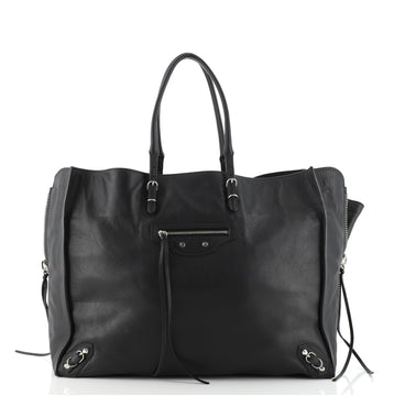 Balenciaga Papier A4 Zip Around Classic Studs Bag Leather Large