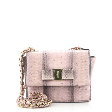 Salvatore Ferragamo Ginny Crossbody Bag Python Mini