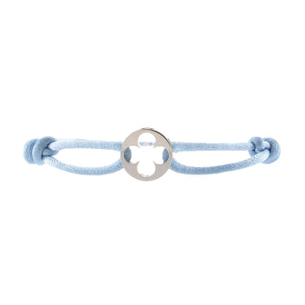Louis Vuitton Empreinte Bracelet Silk Cord with 18K White Gold