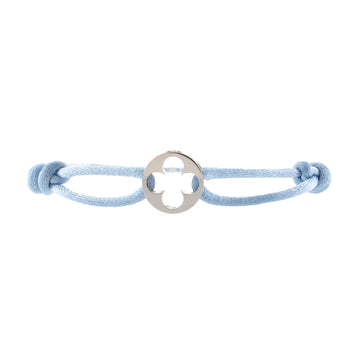 Louis Vuitton Empreinte Bracelet Silk Cord with 18K White Gold