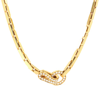 Cartier Agrafe Necklace 18K Yellow Gold and Diamonds