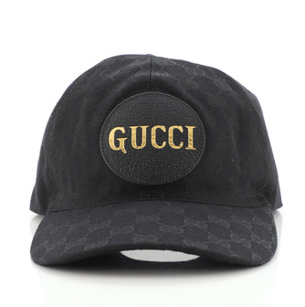 Gucci Logo Patch Baseball Cap GG Canvas