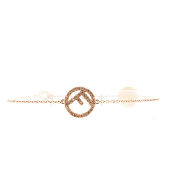 Fendi F is Fendi Chain Bracelet Crystal Embellished Metal