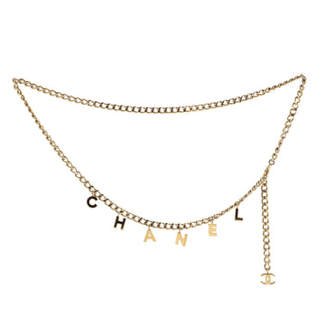 Chanel Logo Charm Chain Belt Metal