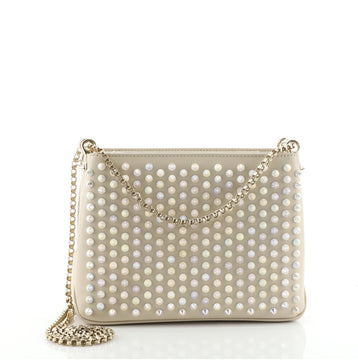 Christian Louboutin Triloubi Chain Bag Spiked Leather Small