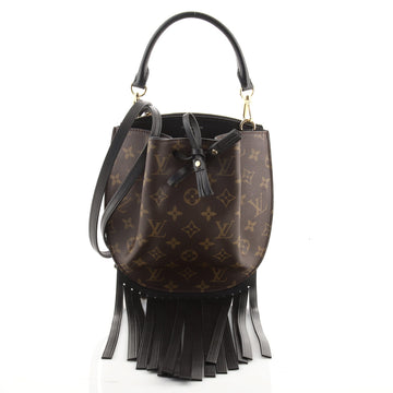 Louis Vuitton Fringed Noe Bag Monogram Canvas with Leather