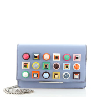 Fendi Wallet on Chain Studded Leather