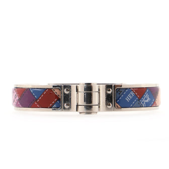 Hermes Hinged Bracelet Printed Enamel Thin