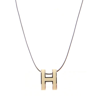 Hermes Pop H Pendant Necklace Metal and Enamel