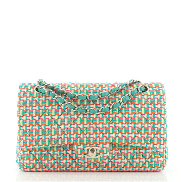 Chanel Classic Double Flap Bag Quilted Multicolor Tweed Medium