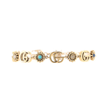 Gucci Flower Chain Bracelet Metal with Crystal