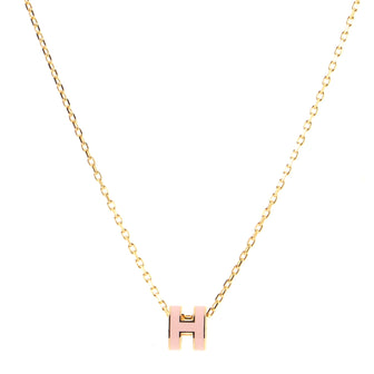 Hermes Pop H Pendant Necklace Metal and Enamel Mini