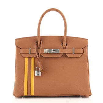 Hermes Officier Birkin Handbag Limited Edition Togo with Swift 30