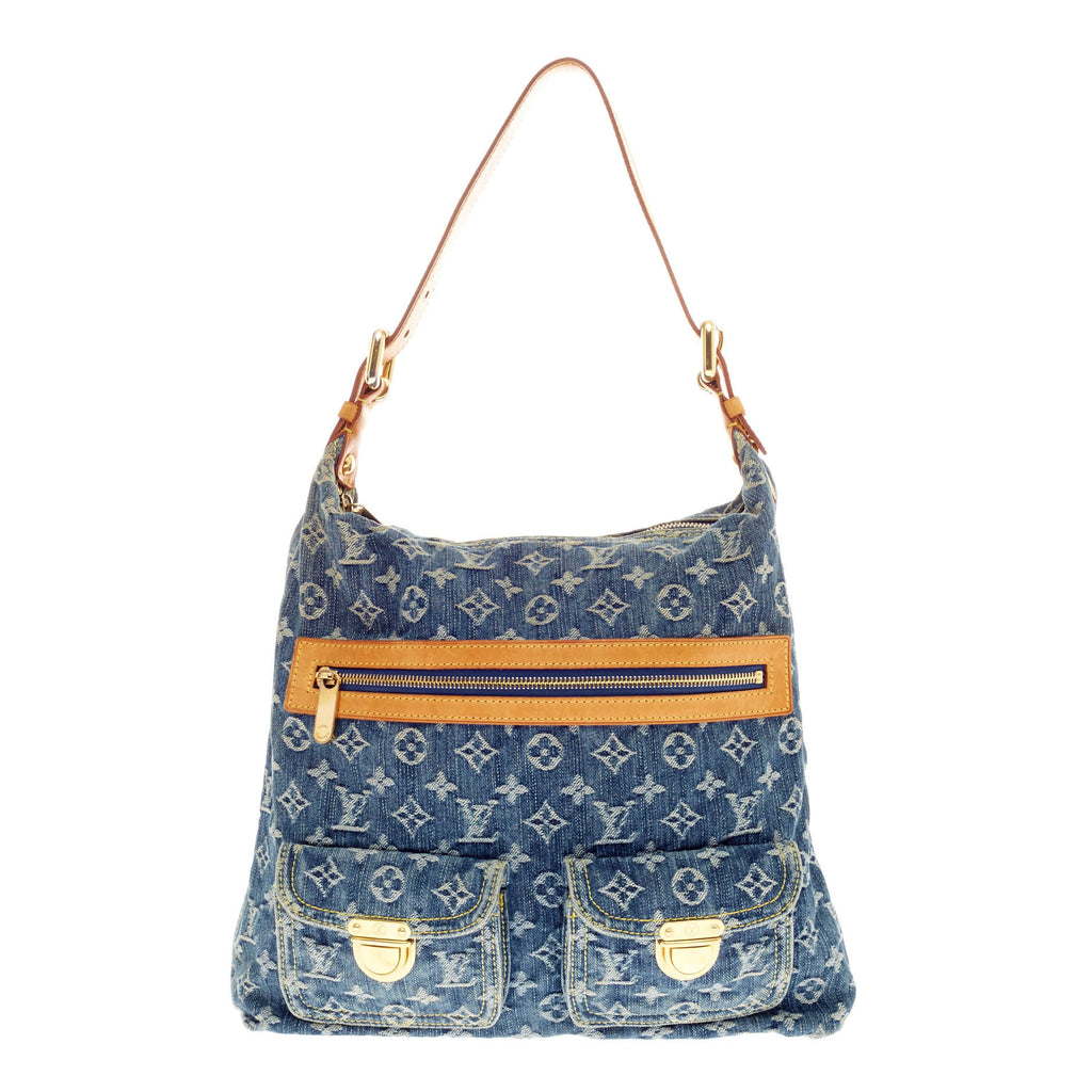 Buy Louis Vuitton Baggy Handbag Denim GM Blue 83101