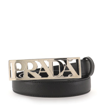 Prada Logo Belt Leather Thin