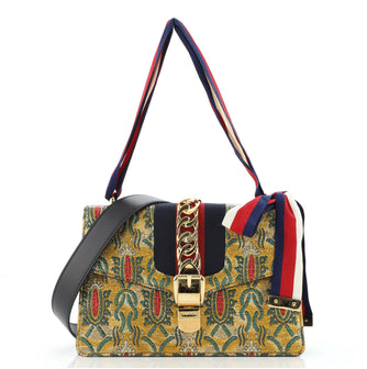 Gucci Sylvie Shoulder Bag Brocade Small