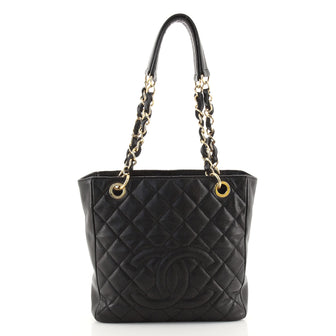 Chanel Petite Shopping Tote Quilted Caviar