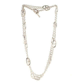 Hermes Farandole Long Necklace Sterling Silver 160