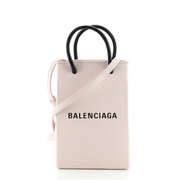 Balenciaga Shopping Phone Holder Leather