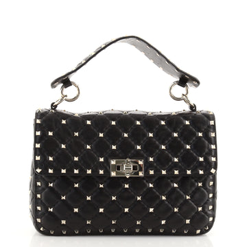 Valentino Rockstud Spike Flap Bag Quilted Leather Medium