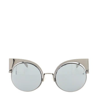 Fendi Runway Cutout Cat-Eye Sunglasses Metal