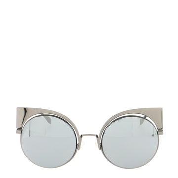 Fendi Runway Cutout Cat-Eye Sunglasses Metal