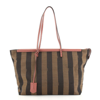 Fendi Pequin Roll Tote Canvas Large